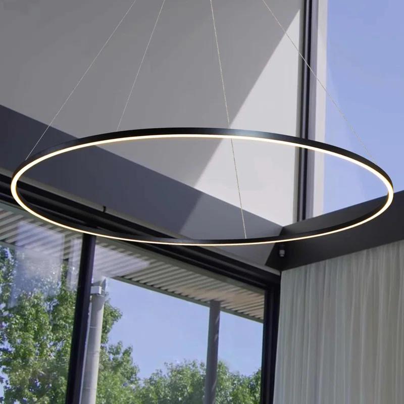Tania 100-277V ETL Certified Integrated LED Height Adjustable Ring Chandelier