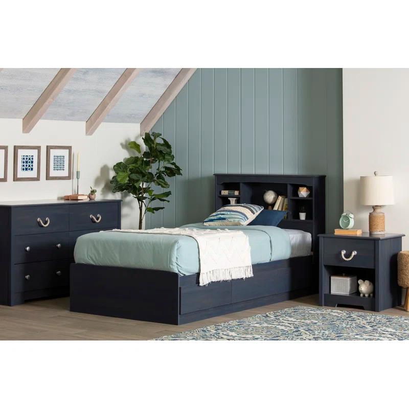 Aviron Twin 3 Drawer Mate's & Captain's Bed with Shelves by South Shore