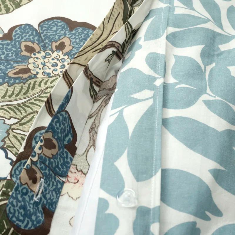 Lush Decor Green/Blue Standard Cotton Reversible 3 Piece Duvet Cover Set