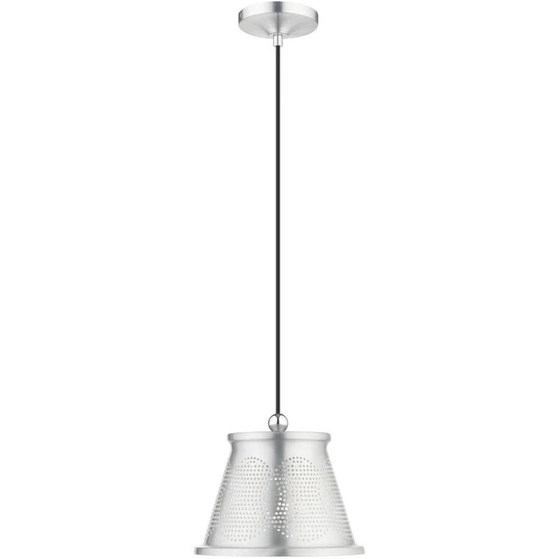 Mini Brushed Aluminum and White LED Indoor/Outdoor Pendant Light