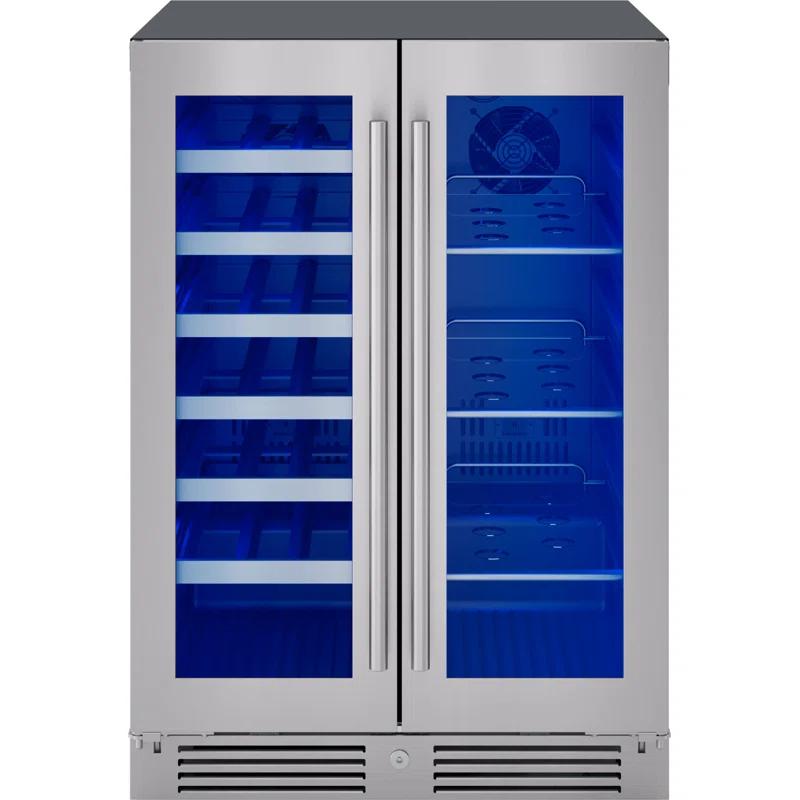 Zephyr Zephyr Presrv 24" 21-Bottle and 64-Can Dual Zone Wine and Beverage Cooler