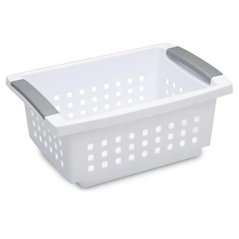 Sterilite 8-Pack White Plastic Ventilated Storage Baskets