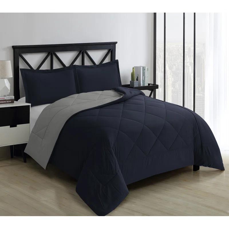 Swift Home 1800 Series Reversible Down-Alternative Comforter Set & Reviews | Wayfair