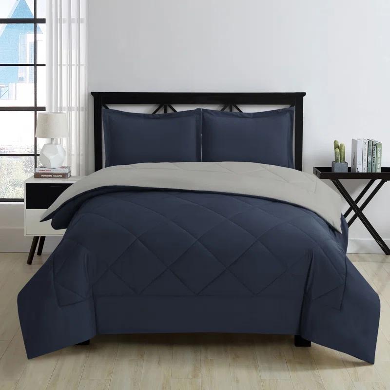 Swift Home 1800 Series Reversible Down-Alternative Comforter Set & Reviews | Wayfair