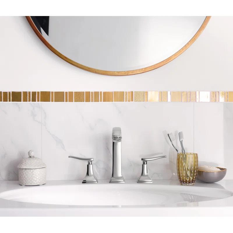 EcoLux Modern Widespread Polished Nickel Bathroom Faucet