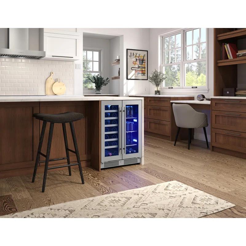 Zephyr Zephyr Presrv 24" 21-Bottle and 64-Can Dual Zone Wine and Beverage Cooler