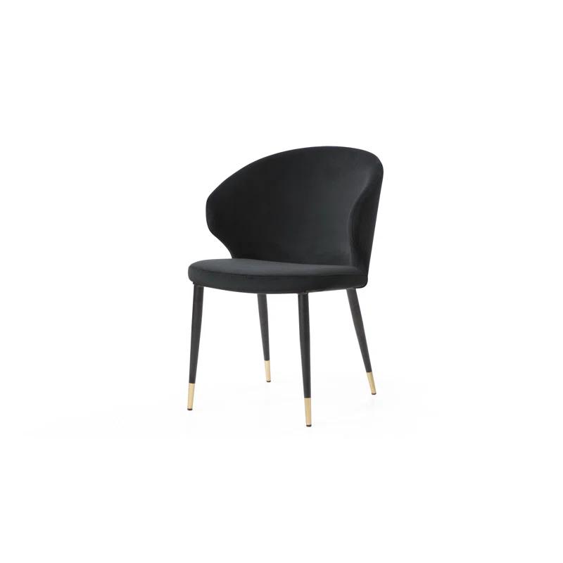 Velvet Upholstered Side Chair