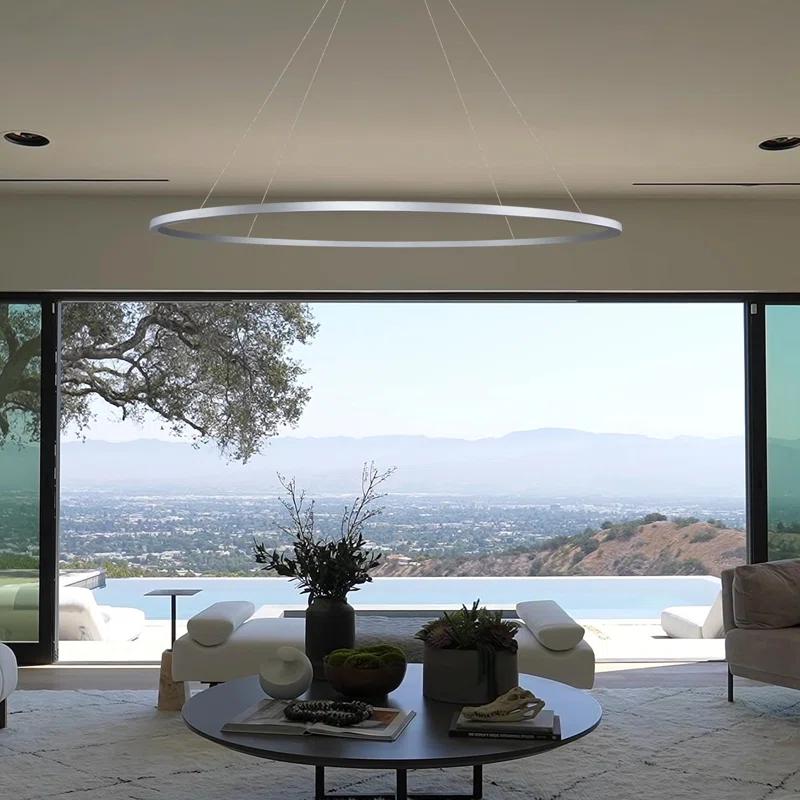 Tania 100-277V ETL Certified Integrated LED Height Adjustable Ring Chandelier