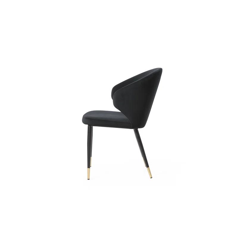 Velvet Upholstered Side Chair