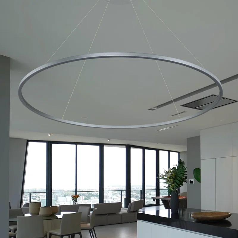 Tania 100-277V ETL Certified Integrated LED Height Adjustable Ring Chandelier