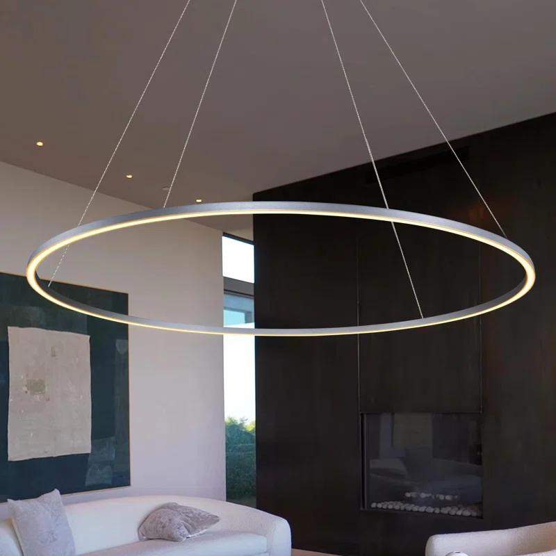 Tania 100-277V ETL Certified Integrated LED Height Adjustable Ring Chandelier
