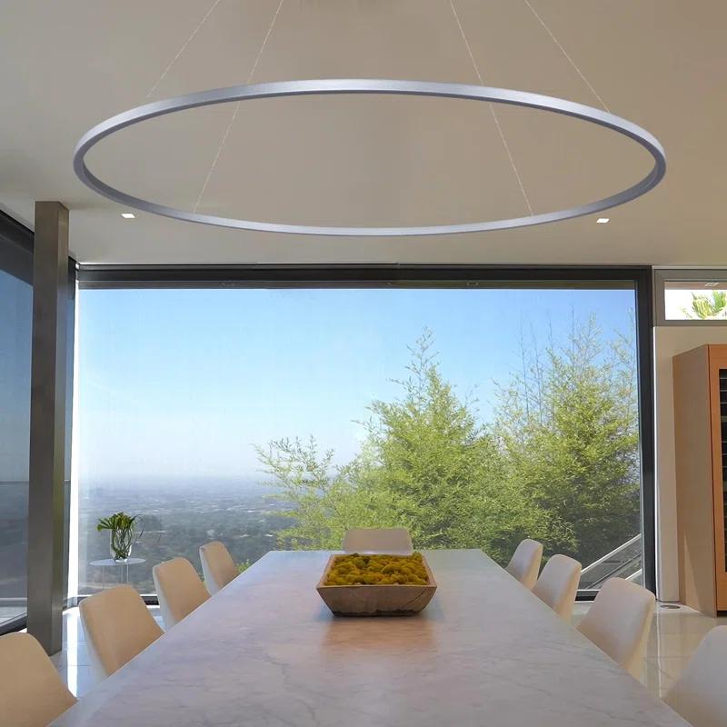 Tania 100-277V ETL Certified Integrated LED Height Adjustable Ring Chandelier