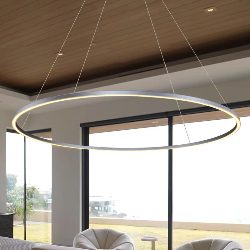Tania 100-277V ETL Certified Integrated LED Height Adjustable Ring Chandelier