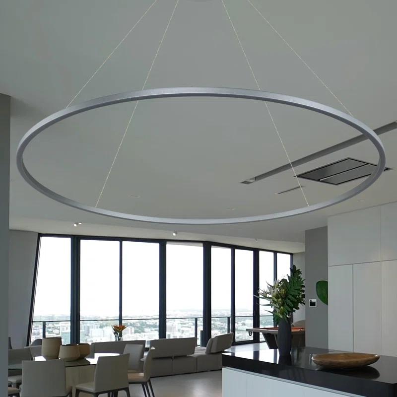 Tania 100-277V ETL Certified Integrated LED Height Adjustable Ring Chandelier