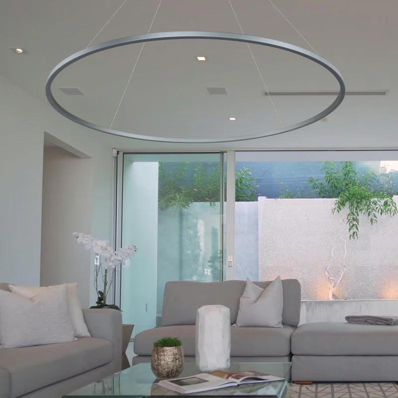Tania 100-277V ETL Certified Integrated LED Height Adjustable Ring Chandelier