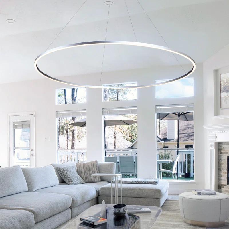 Tania 100-277V ETL Certified Integrated LED Height Adjustable Ring Chandelier