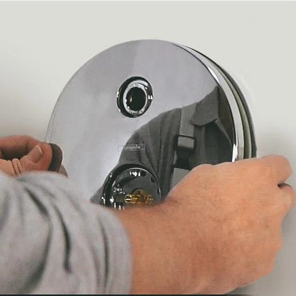 Modern Matte Black Wall-Mounted Shower Trim with Push-Button Diverter