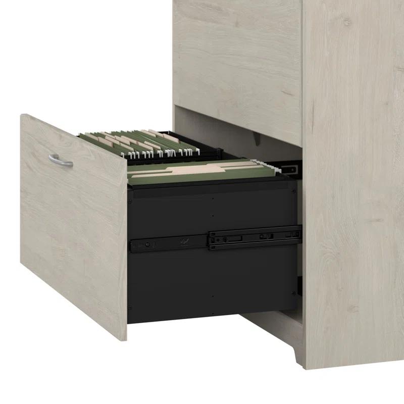 Traditional Linen White Oak 2-Drawer Lateral File Cabinet