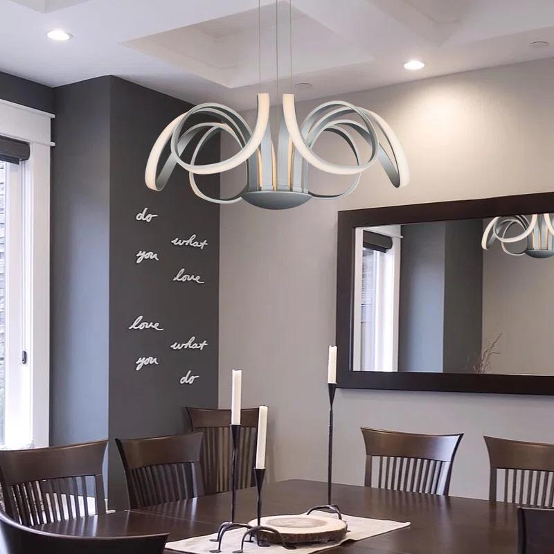 Capella Flower 30" Integrated LED ETL Certified Chandelier Height Adjustable Pendant