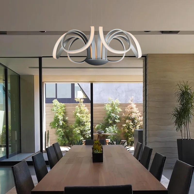 Capella Flower 30" Integrated LED ETL Certified Chandelier Height Adjustable Pendant