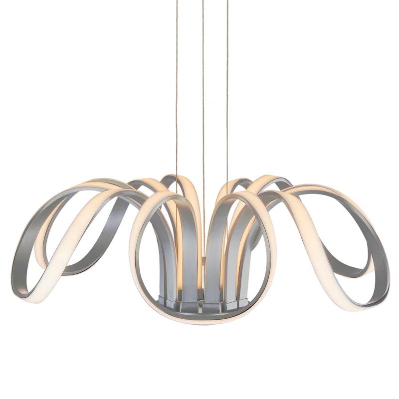 Capella Flower 30" Integrated LED ETL Certified Chandelier Height Adjustable Pendant