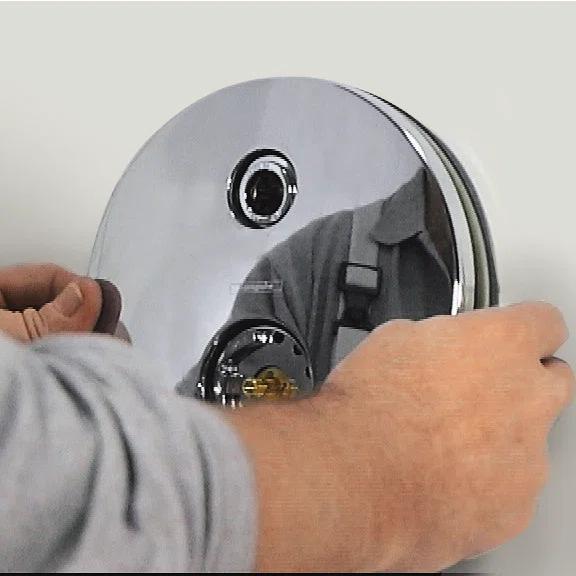 Modern Matte Black Wall-Mounted Shower Trim with Push-Button Diverter