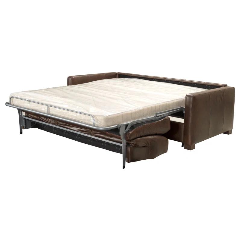 A&J Homes Studio 80.6'' Leather Sleeper Sofa
