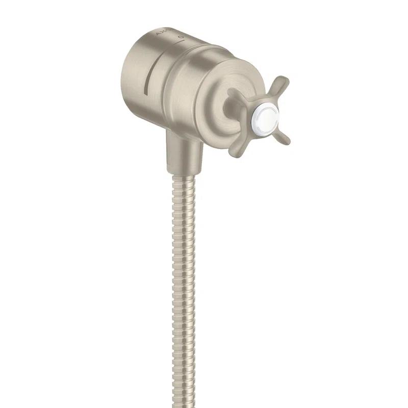 Axor Montreux Classic Brushed Nickel Cross Handle Wall-Mounted Valve