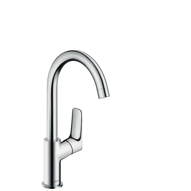 Sleek European Chrome Single-Hole Vessel Faucet with Eco-Friendly Features