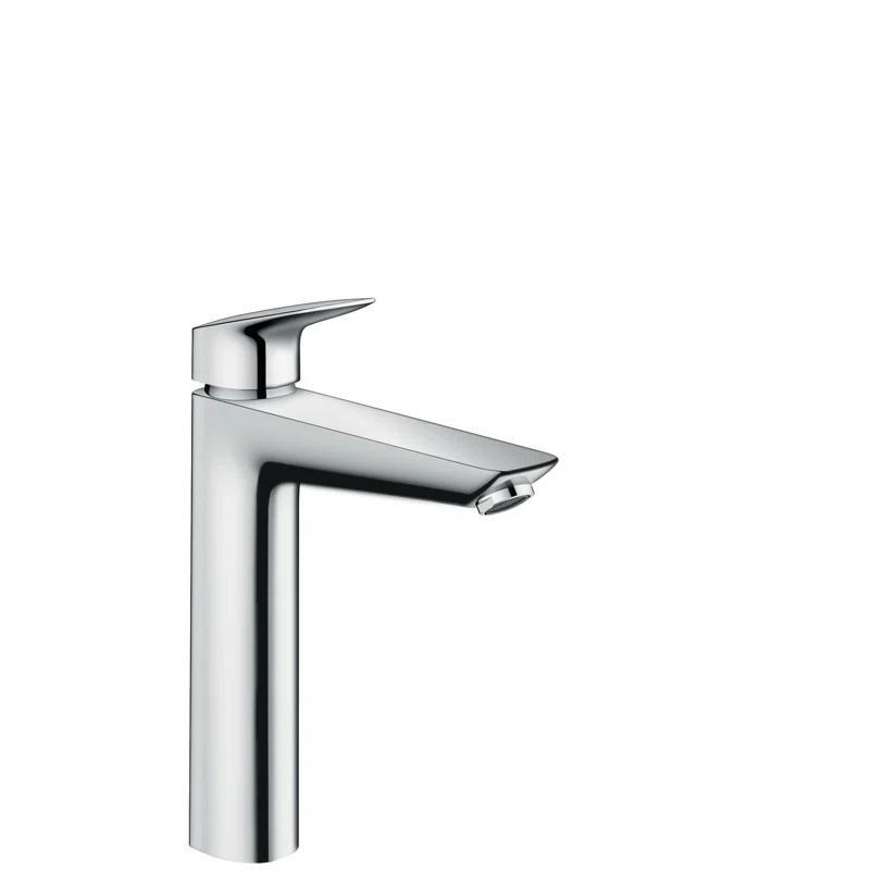 EcoFlow Brushed Nickel Single Hole Vessel Faucet with Metal Handle