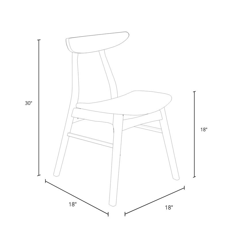 Scandinavian Minimalist Gray Linen Upholstered Side Chair