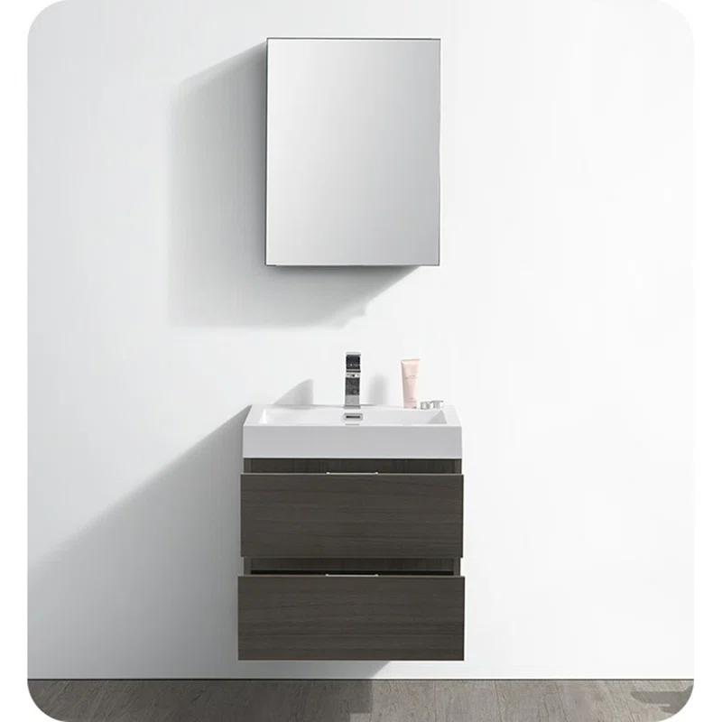 Valencia 24" Wall Mount Single Sink Bathroom Vanity Base Only (Top and Sink Not Included)
