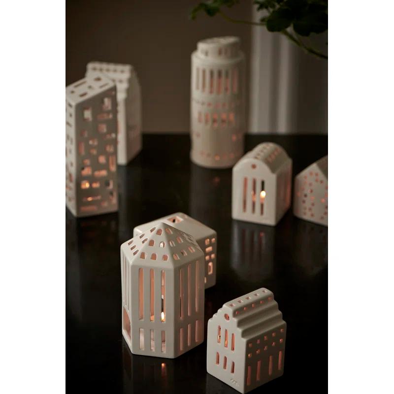 Kähler Urbania 4.1'' H Concrete / Cement Tabletop Lantern