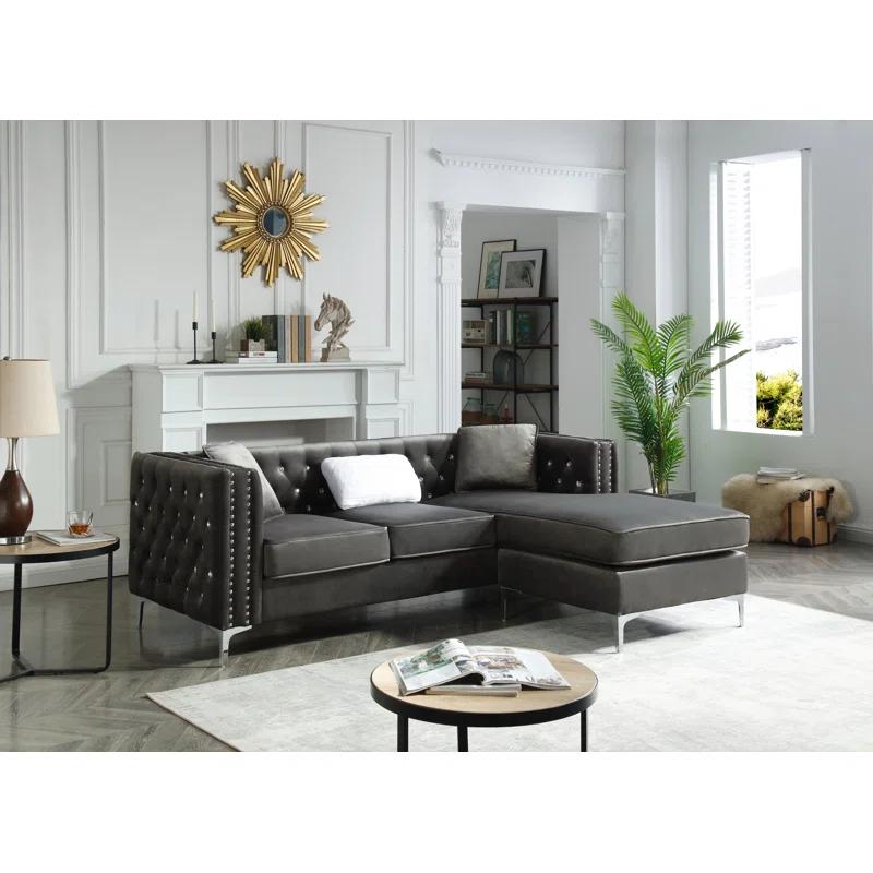 2 - Piece Velvet Sectional