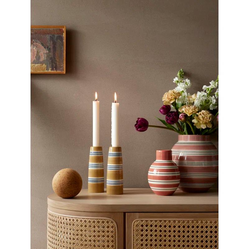 Terracotta Modern 5.7" Ceramic Decorative Table Vase