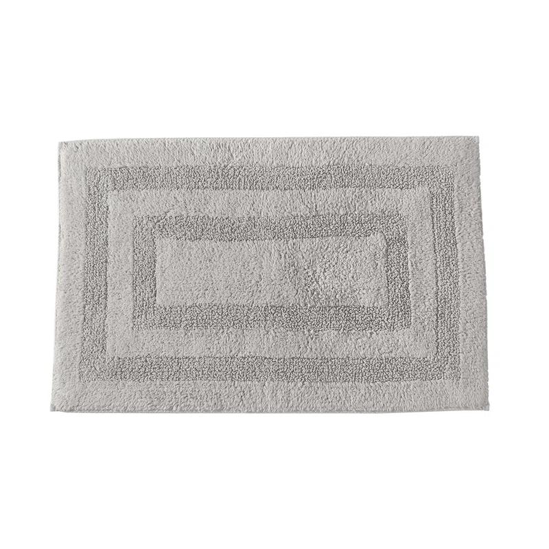 Nautica Micellar Cotton Solid Reversible 2-Piece Bath Rug Set - Grey