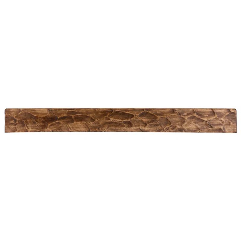 Aged Oak Rough Hewn 36" Wood Finish Fireplace Shelf Mantel