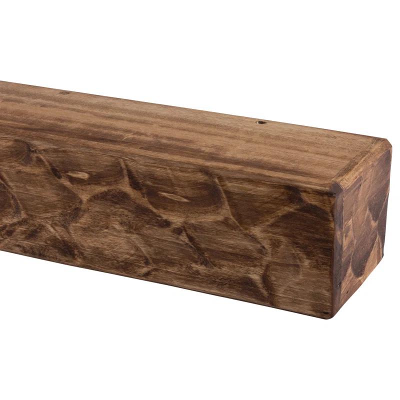 Aged Oak Rough Hewn 36" Wood Finish Fireplace Shelf Mantel