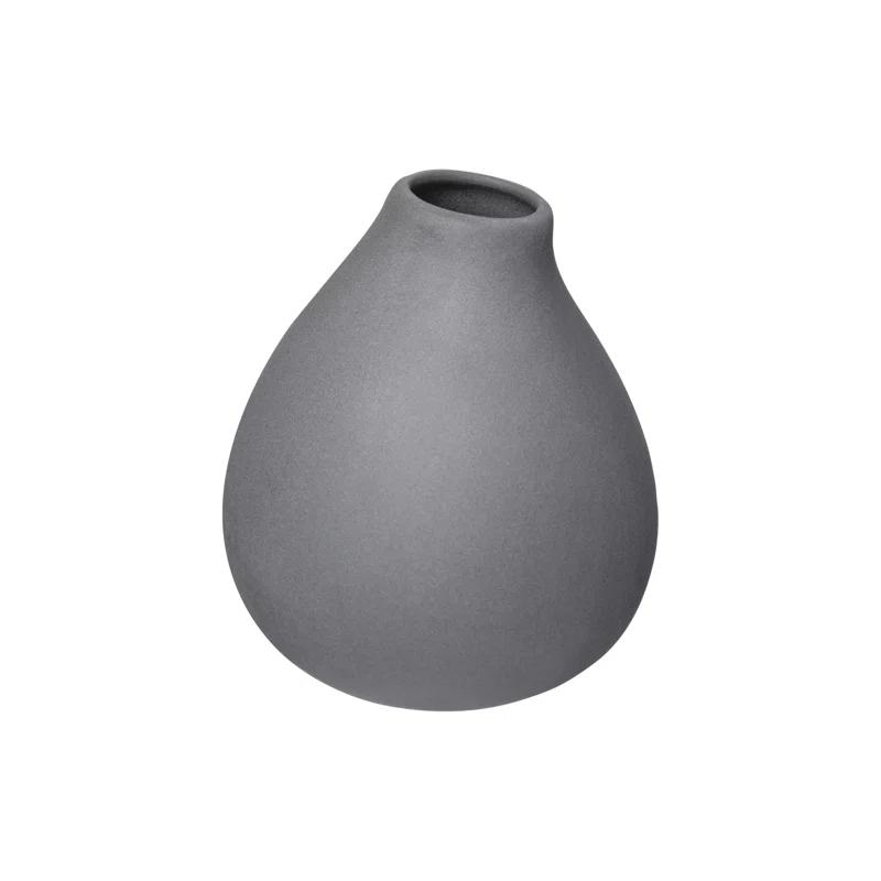 Nona Mini Porcelain Vases Trio in Pewter Dark Grey