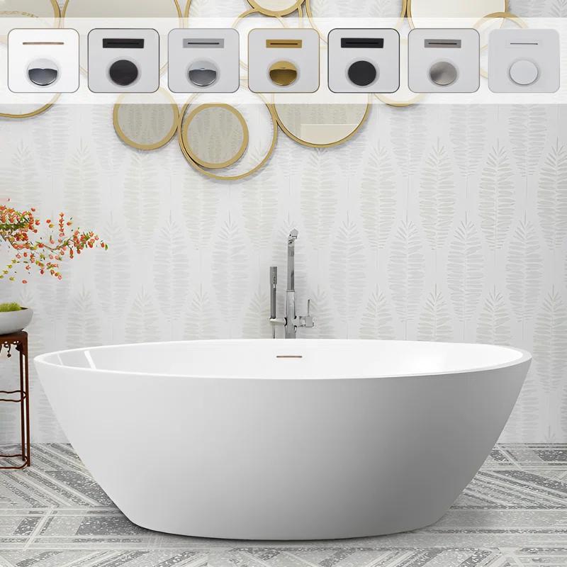 Freestanding Soaking Acrylic Bathtub