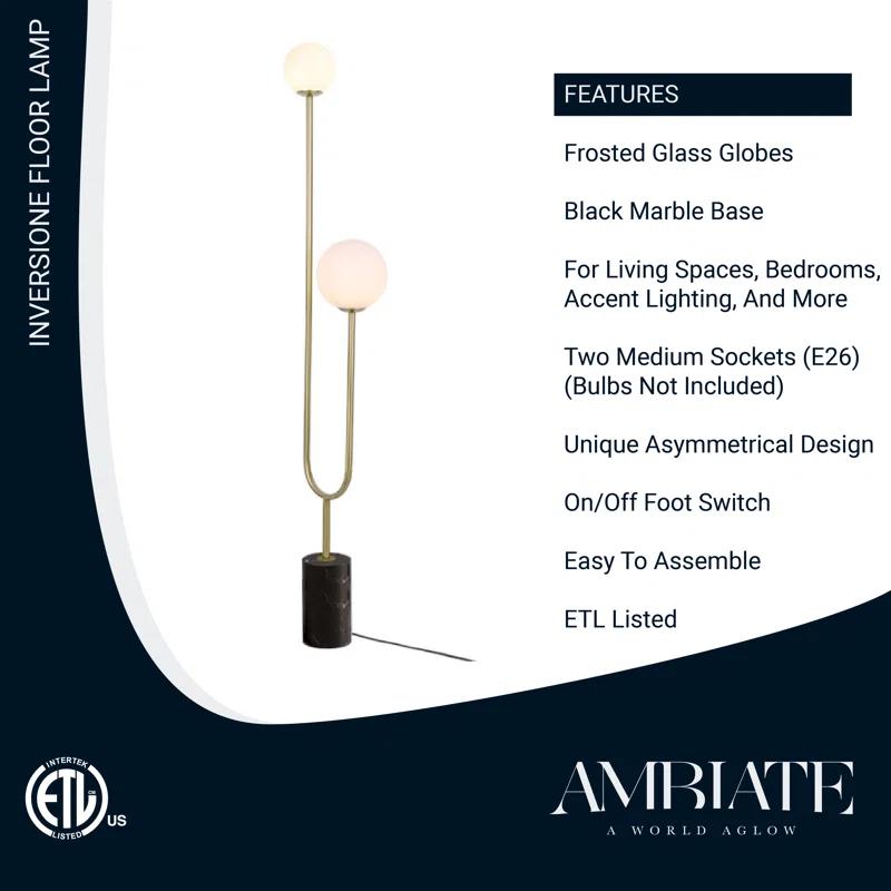Sunshine Lighting 68.90'' Black Arched Floor Lamp