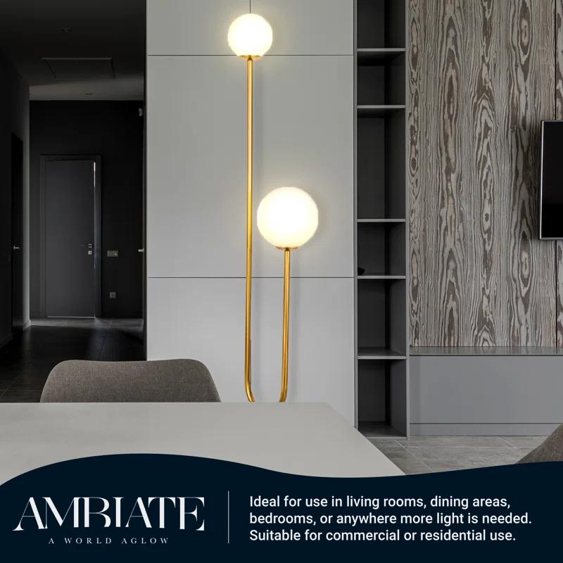 Sunshine Lighting 68.90'' Black Arched Floor Lamp
