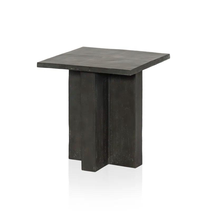 Marlow Aged Grey Lightweight Aluminum Outdoor Side Table