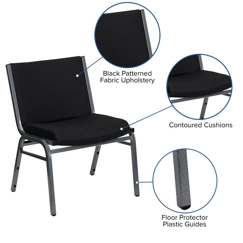 Flash Furniture Divine Multipurpose Big & Tall 1000 lb. Rated Stacking Guest Chairs for Business or Home Use (Set of 2)