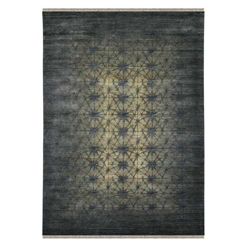 AMER Rugs Dazzle Hand Knotted Wool/Silk Gray Area Rug | Perigold