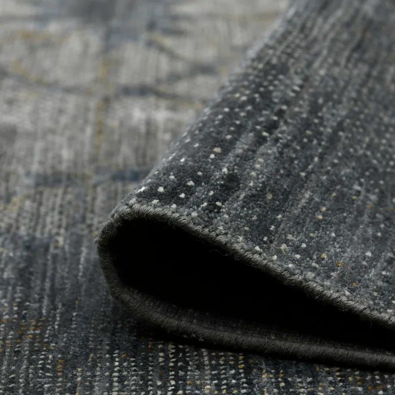 AMER Rugs Dazzle Hand Knotted Wool/Silk Gray Area Rug | Perigold