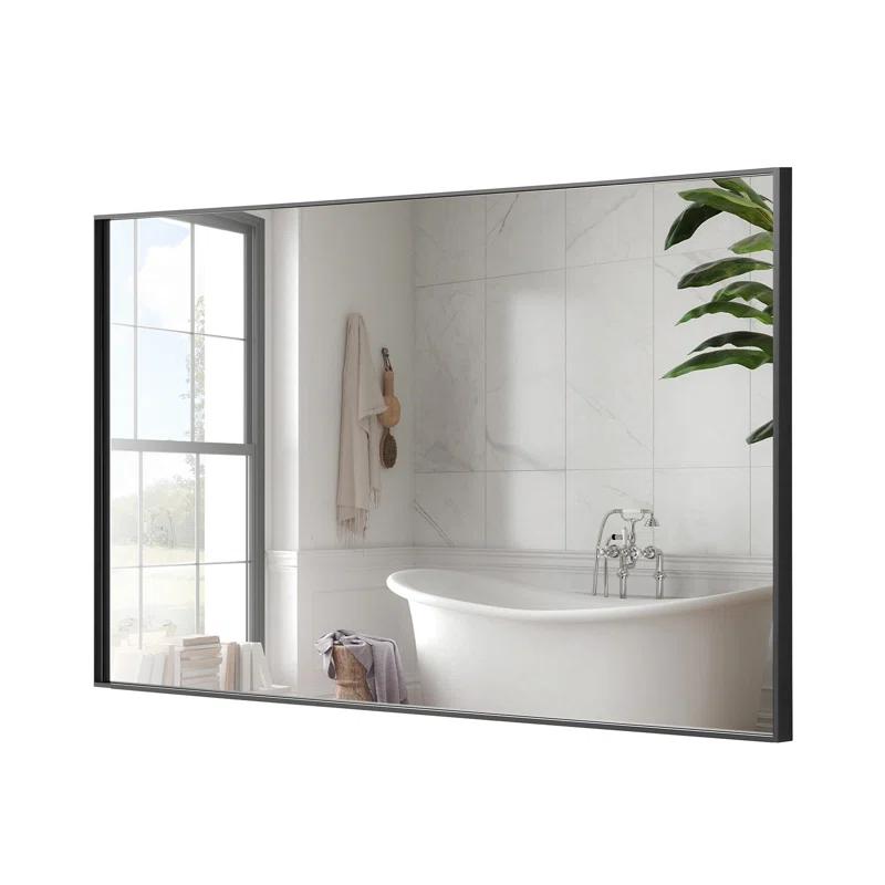 Ledel Modern & Contemporary Rectangle Bathroom Vanity Mirror Metal Framed Wall Mirror