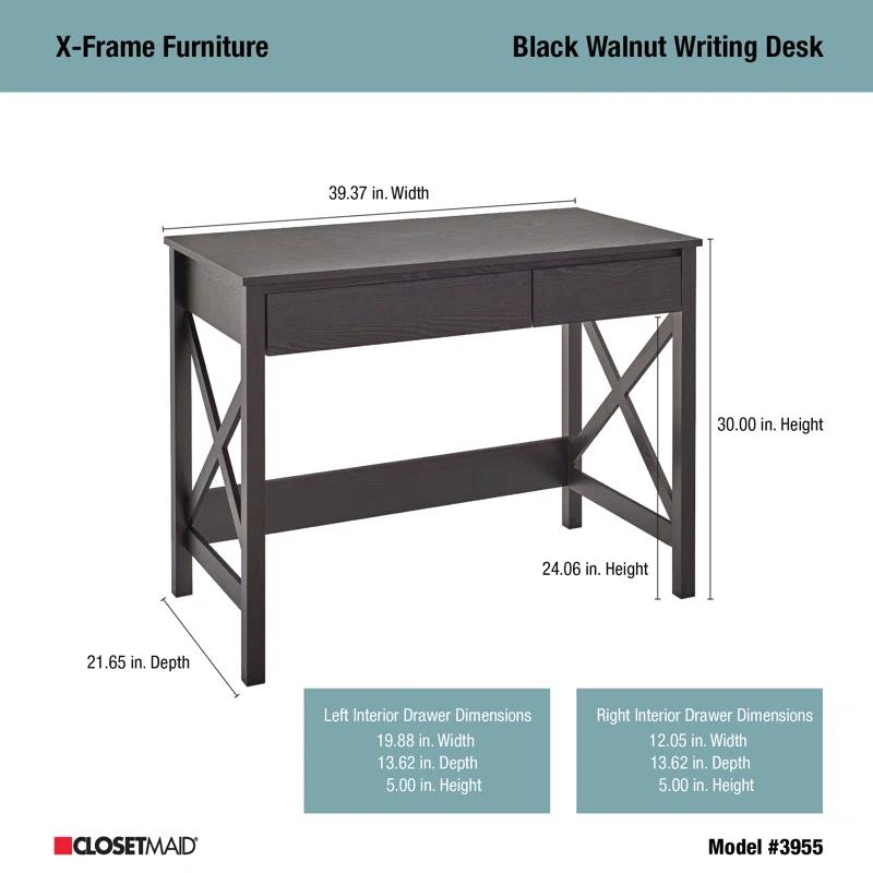 ClosetMaid X-Frame Furniture Writing Desk