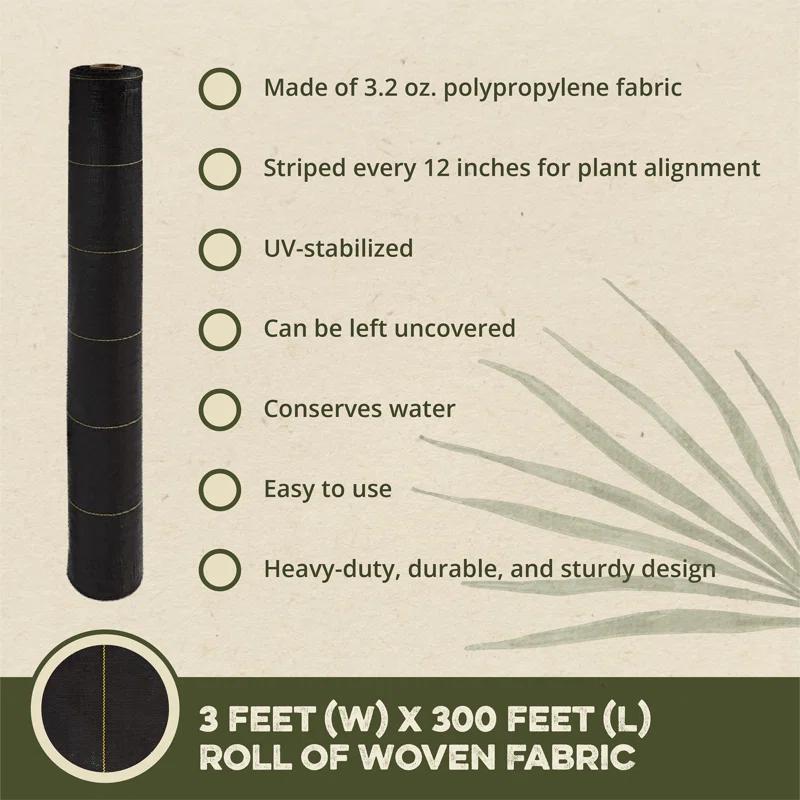 Dewitt DeWitt Sunbelt Woven Weed Barrier Landscape Fabric Ground Cover
