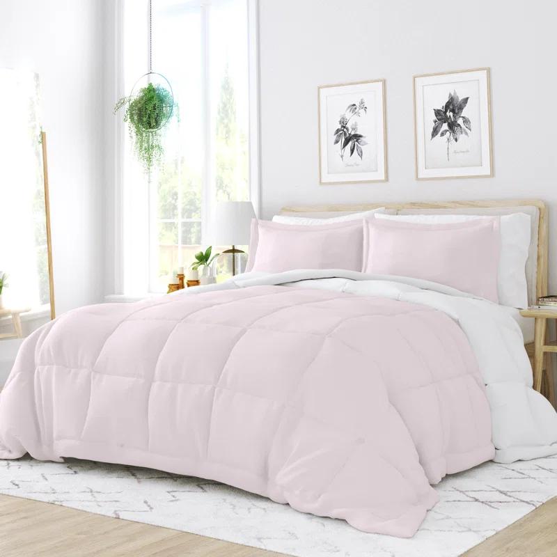 Blush Reversible Down Alternative Full/Queen Comforter Set